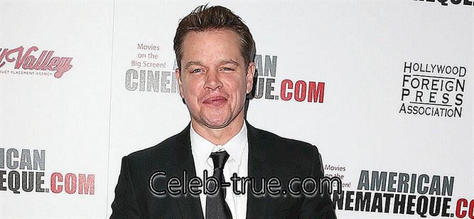 Matt Damon er en skuespiller-manusforfatter som mottok den beste originale manus 'Oscar-prisen' for filmen Good Will Hunting