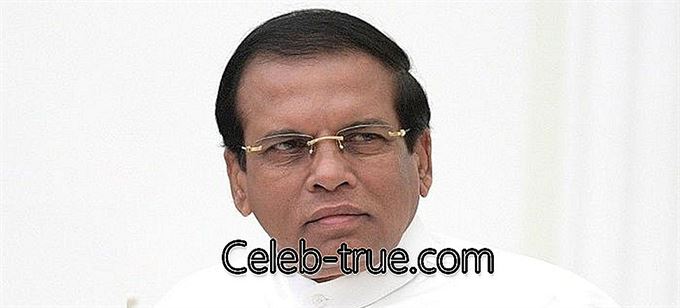 Maithripala Sirisena a Srí Lanka hetedik elnöke. Maithripala Sirisena életrajza részletes információkat nyújt gyermekkoráról,