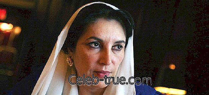 Benazir Bhutto buvo Pakistano liaudies partijos vadovė ir ėjo pirmąją Pakistano ministrės pirmininkės pareigas