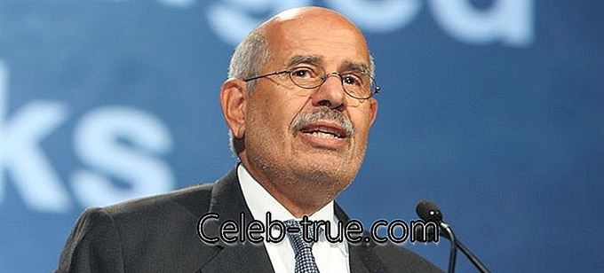 Mohamed ElBaradei é um advogado e diplomata egípcio que atuou como Diretor Geral da AIEA e recebeu o Prêmio Nobel da Paz em 2005