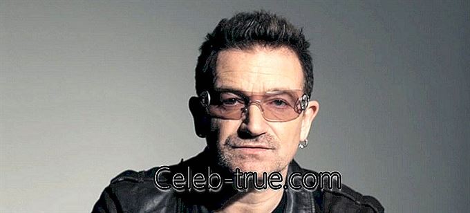 Bono هو مغني وموسيقي أيرلندي والمغني الرئيسي للفرقة U2